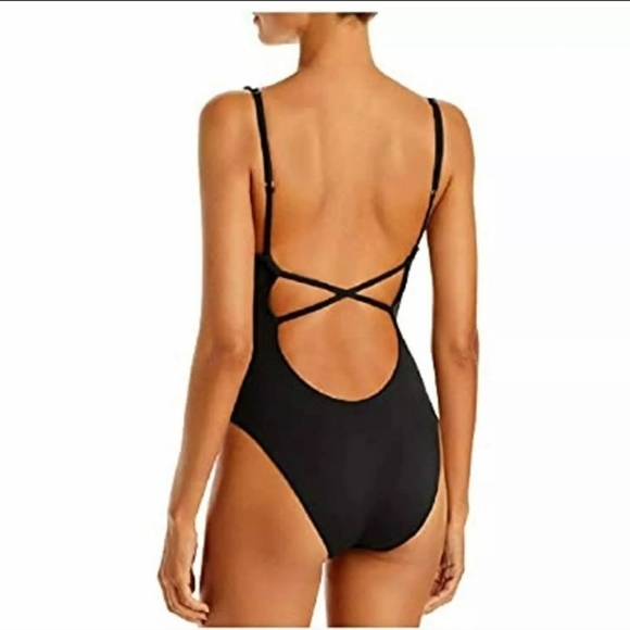 NWT Jonathan Simkhai black one piece swimsuit size medium - Picture 2 of 14